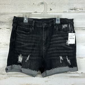 Blank NYC by Free People the Fulton womens sz 30 Black distressed Jean short new